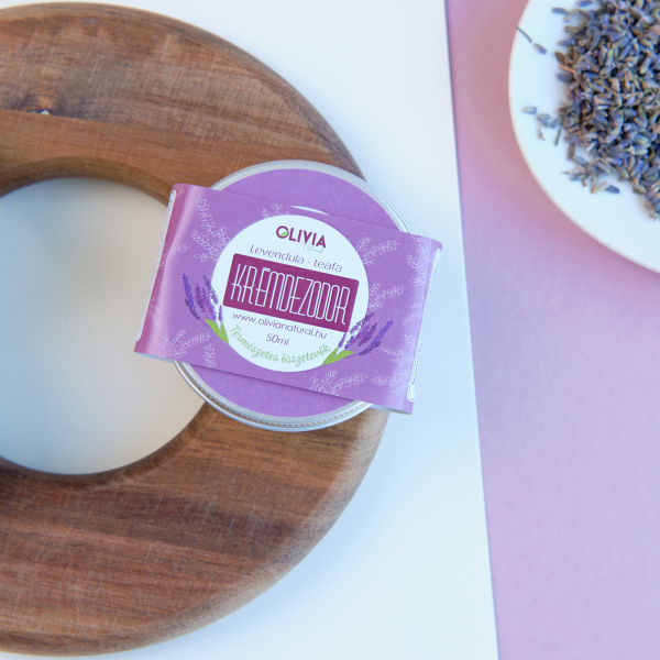 Természetes krémdezodor Teafa és levendula olajjal